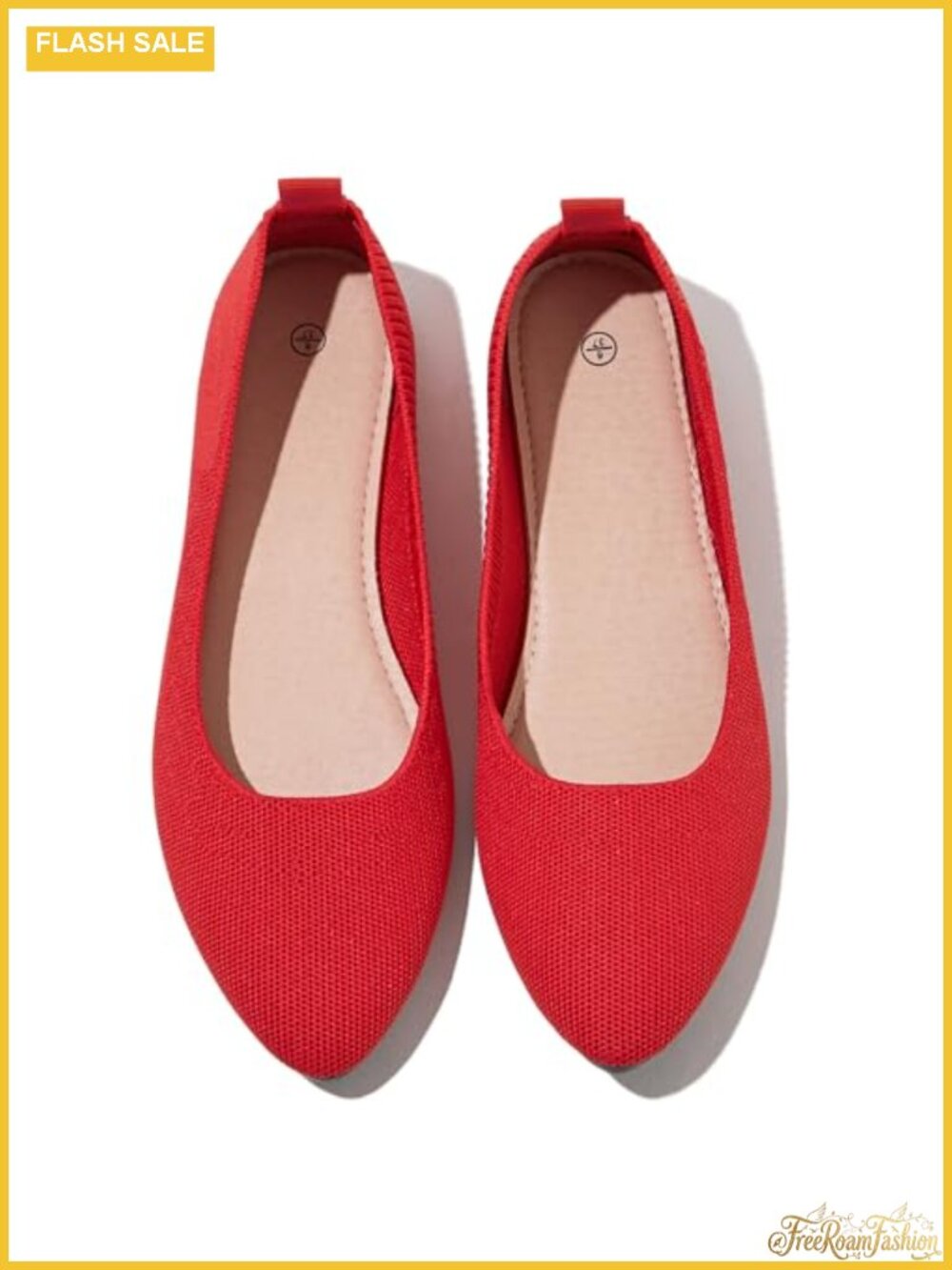 Women's Pointed Toe Ballet Flats - Breathable Mesh, Cushioned Insole, TPR